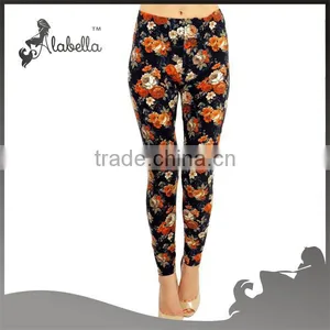 Satin Print Straight Fit 2016 Fashion Pants For Women thumbnail-3