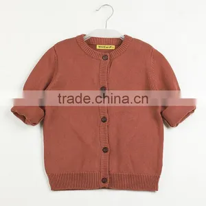 MGOO Stock Kids Knitting Sweater With Covered Buttons Knitwear Warm Cotton Children Outwear thumbnail-5
