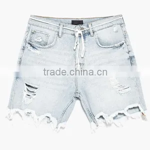 New Arrival Bermuda Shorts Men Broken Hole Distressed Raw Edges Jeans Shorts thumbnail-6