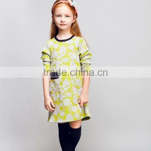STOCK Available! COOL KID ZONE Autumn Casual Pullovers Scuba Dress Long Sleeve Girl Dress thumbnail-1