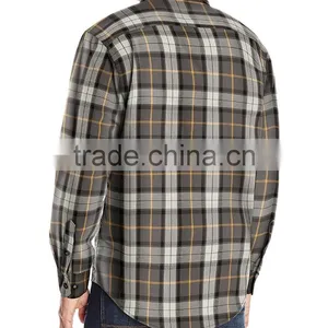 New Style Cheap Wholesale Plaid Men's Plaid Flannel Shirt thumbnail-6