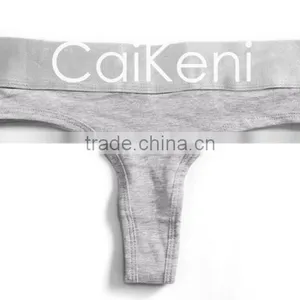 OEM Customized Your Own Brand Logo Design on Elastic Silver Band High Cut G-String Hipster Cotton Lady Boxer Briefs Women Briefs thumbnail-6