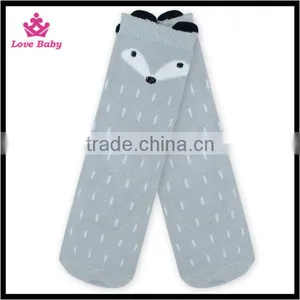 Gray Fox Socks Knitting Cotton Warm Winter Kids Sassy Leg Warmers Wholesale thumbnail-2