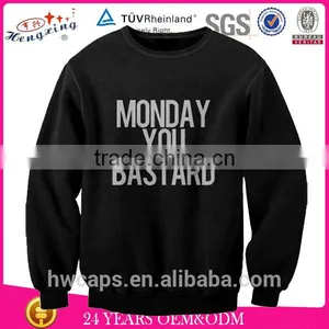 2014 Mens Blank New Design Pullover Wholesale Plain Black Hoodies thumbnail-1