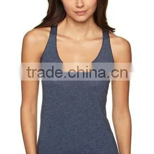 Next Level Apparel Ladies' Tri-Blend Racerback Tank Top - Made of 50% Polyester, 25% Cotton and 25% Rayon. Comes With Your Logo thumbnail-2