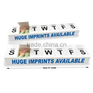 Jumbo-7 All-Week 11" Pill Box - Has Snap-tight Lids, Each Printed With the Days of the Week and Braille Markings thumbnail-1
