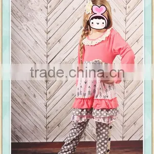 Latest Design Baby Girl Clothing Set Spring Valentine Day Girls Boutique Outfits Baby Girls Kids Children Wholesale Boutique Set thumbnail-1