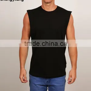 High Quality Wholesale Bodybuilding Tank Top Cotton Sports Tank Top Custom Unisex Stringer Tank Top thumbnail-1