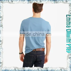 2017 Mens Single Pocket Quality Organic Cotton Round Neck T-Shirt thumbnail-2