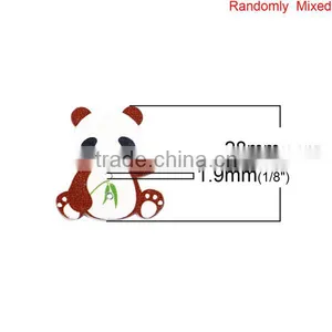 Wood Sewing Buttons Scrapbooking 2 Holes Panda Animal At Random thumbnail-2