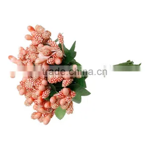 Gypsum Artificial Flower Stamen Decoration Millinery Orange 9.0cm(3 4/8"), 1 Packet(Approx 144 PCs/Packet) thumbnail-1
