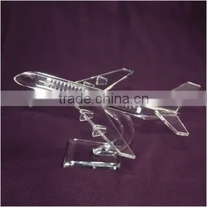 Noble Customized Made Crystal Aircraft Model for Led Base With Logo and Text Engraved Free thumbnail-1