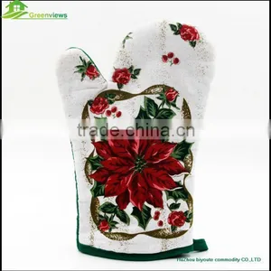 Fashion Customized Wholesale Cotton Oven Glove Fancy Microwave Cute Double Oven Mitts thumbnail-1