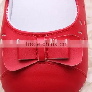 PU Leather Princess Bow Girls Kids Newborn Baby Flat First Walkers Shoes thumbnail-4