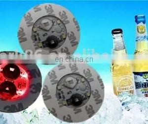 Cheapest Led Glow Bottle Sticker Light up Coaster Led Party Supplies thumbnail-3