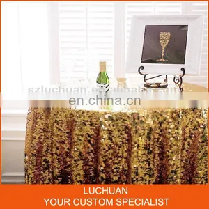 Glitter Blue Sequins Customized Size Fancy Navy Table Cloth thumbnail-5