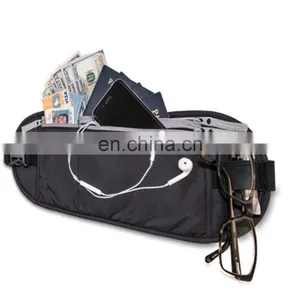 Rfid Blocking Black Ripstop Nylon Travel Waist Phone Pocket thumbnail-3