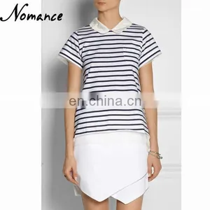 Black and White Striped T-shirt thumbnail-1
