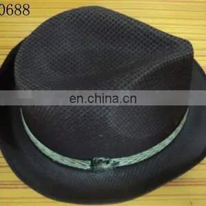 Men's Black Fedora Hat thumbnail-1