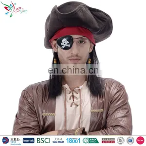 Styler Brand Halloween Caribbean Pirate Black Male Wig thumbnail-1