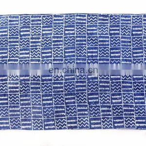 Home Decor Indigo Blue Print Rug Woven Cotton Carpet Bohemian Floor Mat Dari 3X5 thumbnail-1