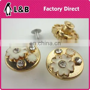Latest Design Fashion Custom Jeans Button Silver Metal Botton Glass Stone thumbnail-3