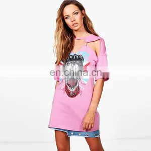 Top Selling Summer Fashion Printed Short Sleeve Women t Shirt thumbnail-3