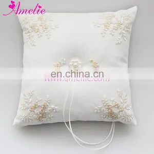 AR0476 Lace and Tulle Flower Wedding Decorative Pillow for Ring thumbnail-5