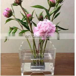 Home Goods Decorative Acrylic Flower Glass Vase,waterproof Flower Vase thumbnail-1