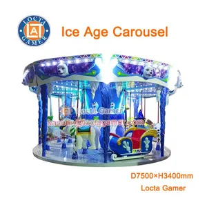 Zhongshan High Quality Amusement Equipment Children Playground Merry go Round Ice Age Carousel Earn Money, Rides thumbnail-1