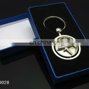 New Tourist Gifts Rotatable Airplane Shape Metal Keychain With Logo thumbnail-5
