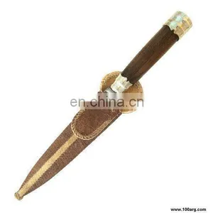 KNIFE WITH STAINLESS STEEL SHEET 14CM WITH WOODEN HANDLE AND ALPACA thumbnail-1