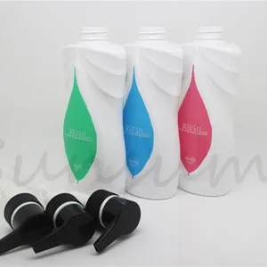 Guangzhou Manufacturer Cosmetic Shampoo Pump Silk Screen Printing Shampoo Bottle thumbnail-4