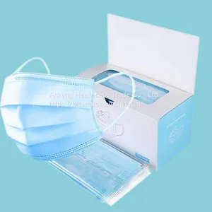 CE FDA Approved - Anti Virus 3 Filter Layers BFE 99% Non-Woven Skin-Friendly Disposable Face Mask -HE0002 thumbnail-3