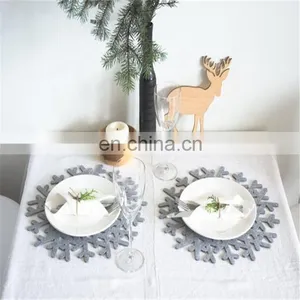 Hot Selling 2018 Amazon Customized Size Felt Table Dinner Mat 17" x 13",18" x 13" Wool Felt Placemat thumbnail-3