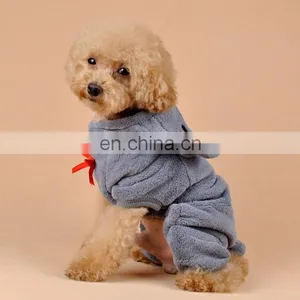 Popular Dog Hoodie Plain Fleece Dog Clothing Pet Garment Warm Dog Sweater Coat thumbnail-4