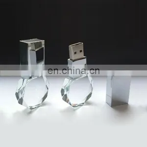 Customized Logo Promotional Advertising USB Flash Drive USB 2.0 Thumb Plastic Crystal Usb Flash Drive thumbnail-1