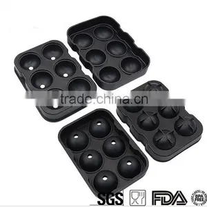 Wholesale High Quanlity Silicone 6 Cavity Personalized Custom Large Ice Cube Tray thumbnail-2