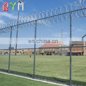 6ft Razor Wire Top Galvanized Steel Chain Link Airport Fence thumbnail-4