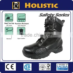Combat 8 Inches Black Leather Tactical Men Military Boot thumbnail-1