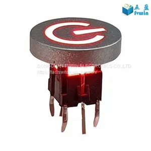 6 Pin Momentary Snap in Tact Switch With Intergral LED Light thumbnail-1