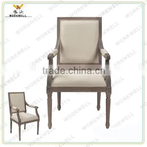 WorkWell High Quality Fabric Modern&elegant Banquet Chair With Rubber Wood Legs Kw-D4045 thumbnail-1
