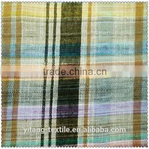 Hot Sale Colorful Yarn Dyed Linen Check Fabric thumbnail-1