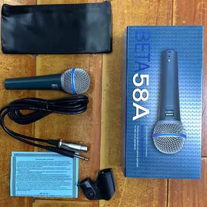 2021 Factory Direct Sale Ktv System Handheld Dual Wired Vocal Dynamic Beta58a Mic Sm58 Condenser Microphone For Shure thumbnail-2