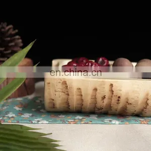 Modern Artificial Woods Bamboo Root Fiber Decorative Arts and Crafts Dishes Petite Plates Tray Set for Wedding Dry Fruits Snack thumbnail-5