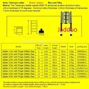 Single Telescopic Ladder With Finger Safety Gap thumbnail-2