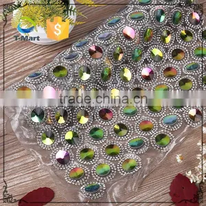 China 24*40cm Hot Fix Adhesive Bling Rhinestone Stickers For Shoes thumbnail-2