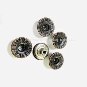 2023 Customized Wholesale Plating Brass Cowboy Button Jeans Buttons for Jeans Clothing thumbnail-4