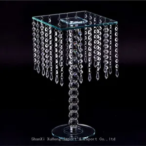 Wedding Decoration Crystal Flower Stand Centerpiece Around With Chains thumbnail-4