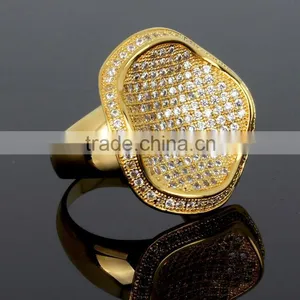 Unique Round Shape Party Cubic Zirconia Women Luxury CZ Jewelry Wedding Ring thumbnail-3